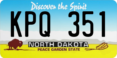 ND license plate KPQ351