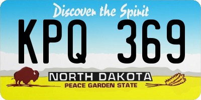 ND license plate KPQ369