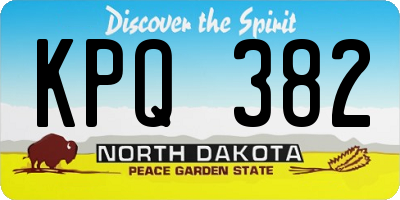 ND license plate KPQ382