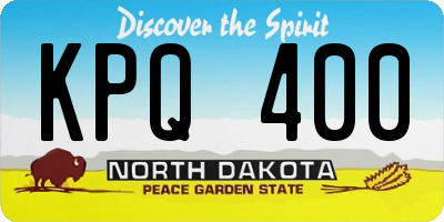 ND license plate KPQ400