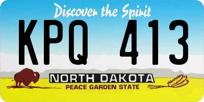 ND license plate KPQ413