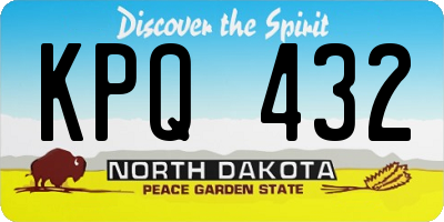 ND license plate KPQ432