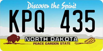ND license plate KPQ435