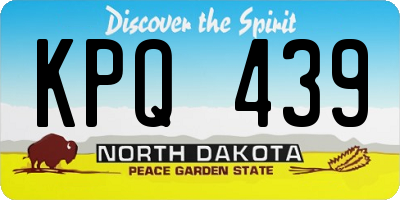ND license plate KPQ439