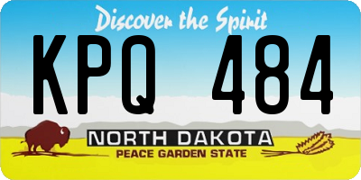 ND license plate KPQ484