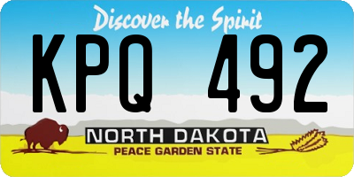 ND license plate KPQ492