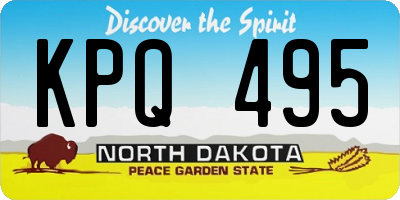 ND license plate KPQ495