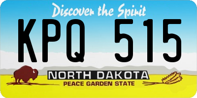 ND license plate KPQ515