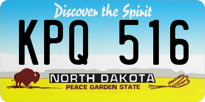 ND license plate KPQ516