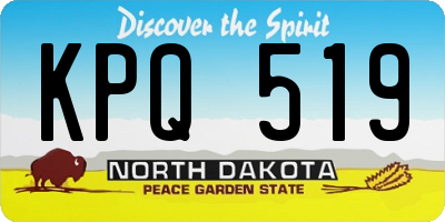 ND license plate KPQ519