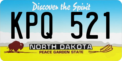 ND license plate KPQ521