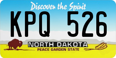 ND license plate KPQ526