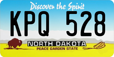 ND license plate KPQ528