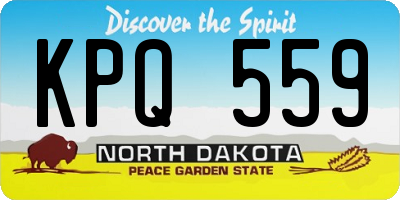 ND license plate KPQ559