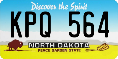 ND license plate KPQ564