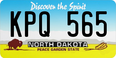 ND license plate KPQ565