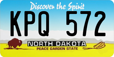 ND license plate KPQ572
