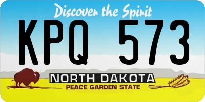 ND license plate KPQ573