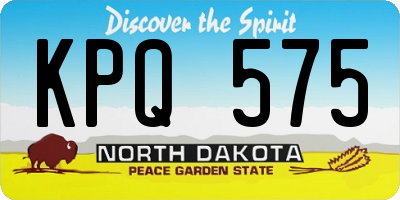 ND license plate KPQ575