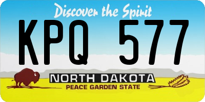 ND license plate KPQ577