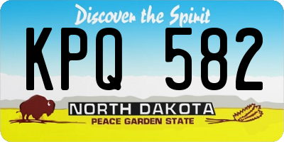 ND license plate KPQ582