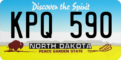 ND license plate KPQ590