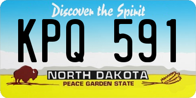 ND license plate KPQ591