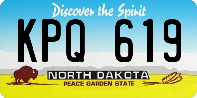 ND license plate KPQ619