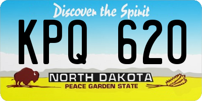 ND license plate KPQ620