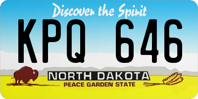 ND license plate KPQ646