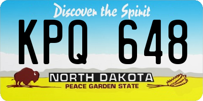 ND license plate KPQ648