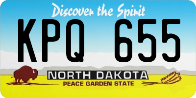 ND license plate KPQ655