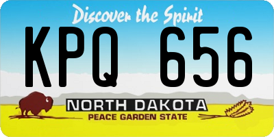 ND license plate KPQ656