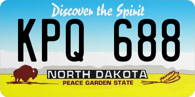ND license plate KPQ688