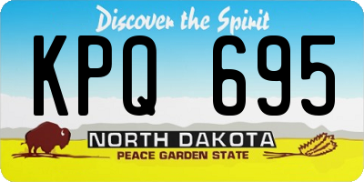 ND license plate KPQ695