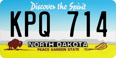 ND license plate KPQ714