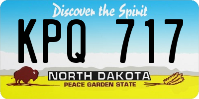 ND license plate KPQ717