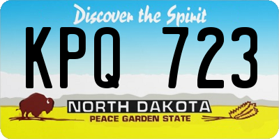 ND license plate KPQ723