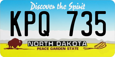 ND license plate KPQ735
