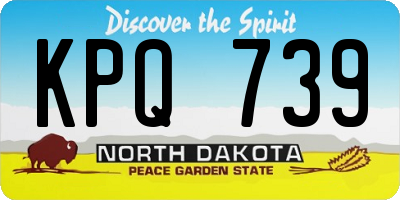 ND license plate KPQ739