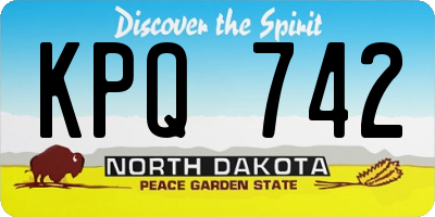 ND license plate KPQ742