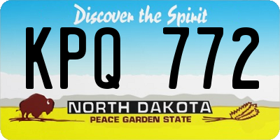 ND license plate KPQ772