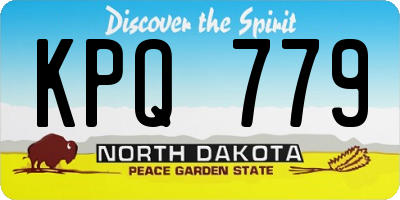 ND license plate KPQ779