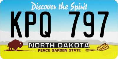ND license plate KPQ797