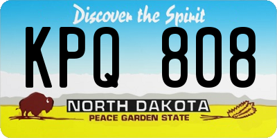 ND license plate KPQ808