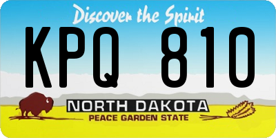 ND license plate KPQ810
