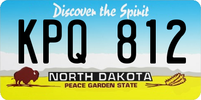ND license plate KPQ812