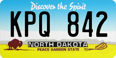ND license plate KPQ842