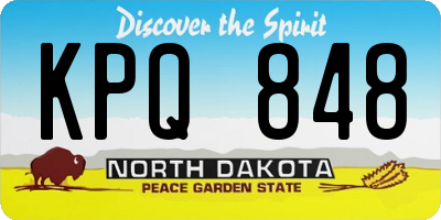 ND license plate KPQ848
