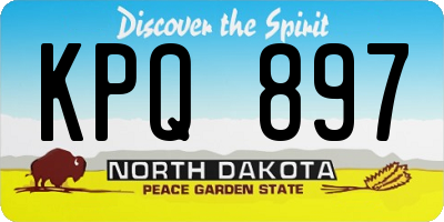 ND license plate KPQ897